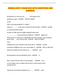 GREEN LIGHT 2 EXAM 2023 WITH QUESTIONS AND ANSWERS