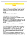 Psychosocial Integrity Quiz 2023 With Correct Answers