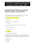 MATH 534 Week 5 Quiz Latest Version 2023/24 (Jan-July) Accurate 100%