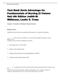 Davis Advantage for Fundamentals of Nursing &lpar;2 Volume&rpar; 4th Edition Judith M&period; Wilkinson&comma; Leslie S&period; Treas Complete Test Bank