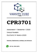 CPR3701 Assignment 1 Semester 1 2023
