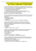 ATI Nutrition Exam A and B&sol;60 Questions and Answers 2022&sol;2023&comma; Verified 100&percnt;