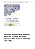 Nursing Theories And Nursing Practice _ 4th Edition By Smith Parker – Test Bank