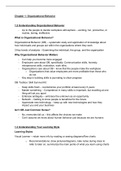 MGT 260 - Organizational Behavior: Chapter 1 Book Notes