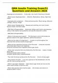 QMA Insulin Training Exam&sol;51 Questions and Answers 2024