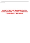 TEST BANK &colon;ILLUSTRATED DENTAL EMBRYOLOGY HISTOLOGY AND ANATOMY 5TH EDITION 