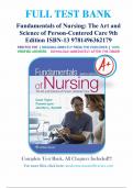 Fundamentals of Nursing&colon; The Art and Science of Person-Centered Care&comma; 9th Edition-TEST BANK