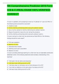 RN Comprehensive Predictor 2019 Form A B & C &lpar;REAL EXAM 100&percnt; VERIFIED&rpar; CORRECT 