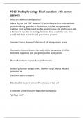 N313&colon; Pathophysiology Final questions with correct answers