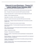 Edexcel A Level Business - Theme 2&period;5