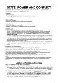 State&comma; Power and Conflict COMPLETE notes &plus; slides &plus; summary of the books