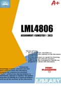 LML4806 ASSIGNMENT 1 SEMESTER 1 2023