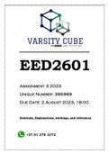 EED2601 Assignment 3 2023 (ANSWERS) (386989) - DISTINCTION GUARANTEED 