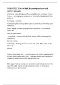 NURS 2222 &lpar;EXAM 1&rpar; Lifespan Questions with correct answers