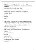 NR 222 Exam &num;1 Chamberlain questions with correct answers