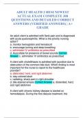 ADULT HEALTH 2 HESI NEWEST ACTUAL EXAM COMPLETE 300 QUESTIONS AND DETAILED CORRECT ANSWERS &lpar;VERIFIED ANSWERS&rpar; &vert; A&plus; GRADE