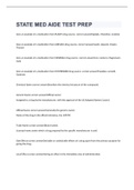 STATE MED AIDE TEST PREP EXAM 2023 WITH 100&percnt; CORRECT ANSWERS