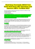 Med Surg Test bank &lpar;HESI Test bank Med-Surg &sol;302 Questions and Answers 100&percnt; Verified 2023 