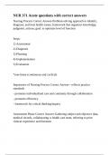 NUR 371 Acute questions with correct answers