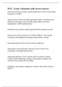 N371 - Exam 1 Questions with correct answers