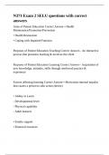 N371 Exam 2 SELU questions with correct answers