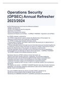 Operations Security (OPSEC) Annual Refresher 2023/2024