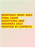 NRNP6665 NRNP 6665 FINAL EXAM QUESTIONA AND ANSWERS 2023 VERIFIED BY EXPERTS&period;