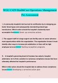 HealthCare Operations Management C429 -questions verified with 100&percnt; correct answers