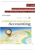 Corporate Financial Accounting&comma; 16th Edition TEST BANK by Carl S&period; Warren Jeff Jones&comma; Verified Chapters 1 - 14&comma; Complete Newest Version