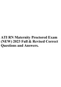 ATI RN Maternity Proctored Exam (NEW) 2023 Full & Revised Correct Questions and Answers.