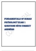 Exam &lpar;elaborations&rpar; fundamentals of human physiology