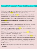 Florida DMV Learner's Permit Test&period; questions verified with 100&percnt; correct answers