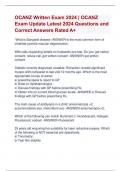 OCANZ Written Exam 2024 &vert; OCANZ  Exam Update Latest 2024 Questions and  Correct Answers Rated A&plus; 