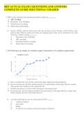 RBT ACTUAL EXAM 2 QUESTIONS AND ANSWERS COMPLETE GUIDE SOLUTION&vert;A&plus; GRADED