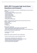 SAFe SPC Concepts high level Exam Questions and Answers
