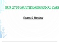 Exam 2 Review - NUR2755 / NUR 2755 (Latest 2023 / 2024): Multidimensional Care IV / MDC 4 - Rasmussen