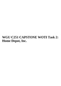 WGU C251 CAPSTONE WOTI Task 2: Home Depot, Inc, WGU C251 Capstone Task2 Report (2) & Accounting C251 Capstone Task 2: Analysis of Home Depot Paper Western Governors University.