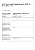 ARRT Radiography Exam Review &lpar;1-200&rpar;With Correct Answers