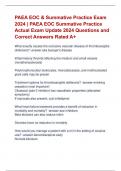 PAEA EOC & Summative Practice Exam  2024 &vert; PAEA EOC Summative Practice  Actual Exam Update 2024 Questions and  Correct Answers Rated A&plus; 