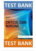 TEST BANK FOR Sole&rsquo;s Introduction to Critical Care Nursing 9th Edition by Mary Beth&comma; Flynn Makic & Lauren T Morata &comma; ISBN&colon; 9780443110368 All Chapters Covered &vert;Complete Test Bank&vert; Guide A&plus;