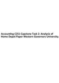 Accounting C251 Capstone Task 2: Analysis of Home Depot Paper Western Governors University.