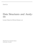 Data structures and analysis