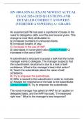 RN 400A FINAL EXAM NEWEST ACTUAL EXAM 2024-2025 QUESTIONS AND DETAILED CORRECT ANSWERS &lpar;VERIFIED ANSWERS&rpar;&vert; A&plus; GRADE