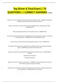Top Driver IL Final Exam&vert;&vert; 70 QUESTIONS &vert;&vert; CORRECT ANSWERS&vert;&vert; VERIFIED