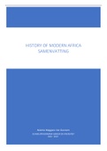 Summary History of Modern Africa