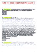 AAPC CPC &lpar;CODE SELECTION&rpar; EXAM GEADED A