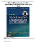 Wilkins Clinical Assessment in Respiratory Care 7th Edition Heuer Test Bank