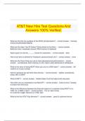 AT&T New Hire Test Questions And Answers 100&percnt; Verified&period;