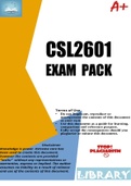 CSL2601 EXAM PACK 2024