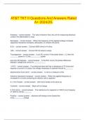  AT&T TKT II Questions And Answers Rated A&plus; 2024&sol;25&period;